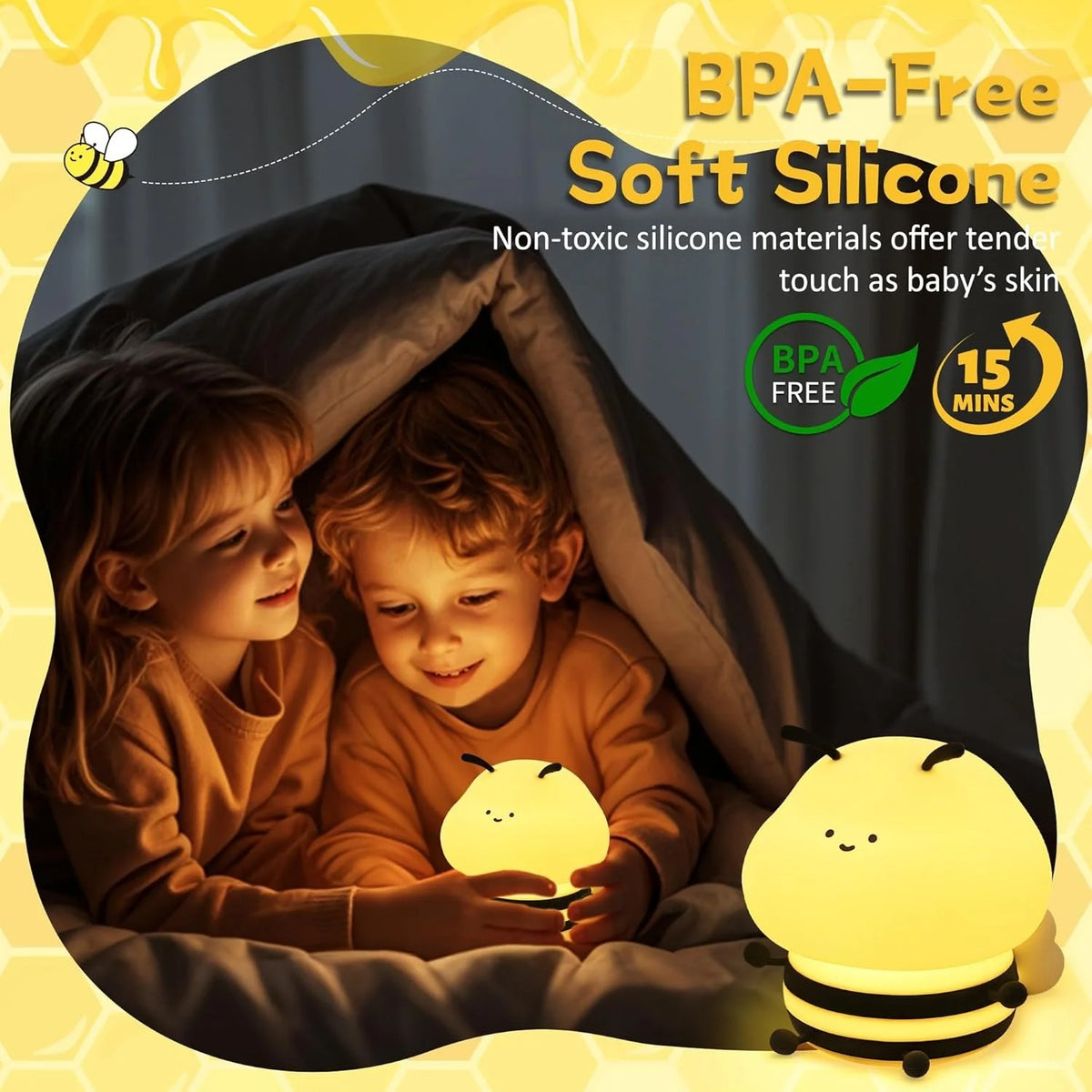 Glow Buddies - Squishy Bee Night Light