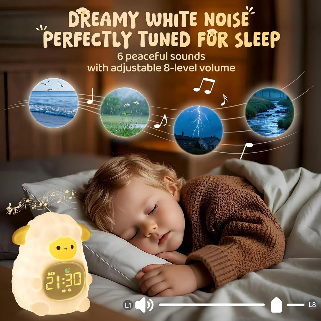 Glow Buddies - Squishy Sheep Night Light & Alarm Clock