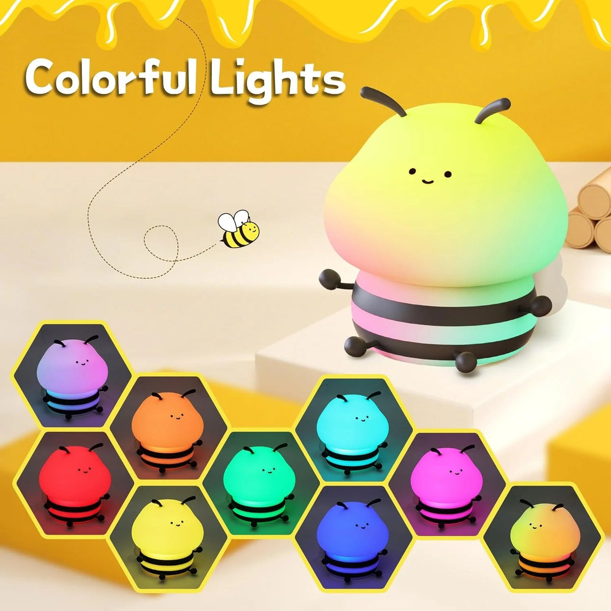 Glow Buddies - Squishy Bee Night Light
