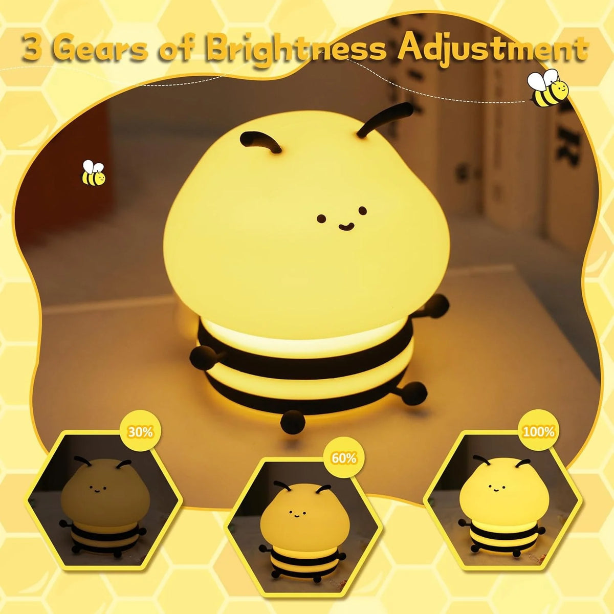 Glow Buddies - Squishy Bee Night Light